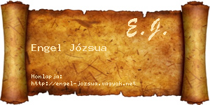 Engel Józsua névjegykártya