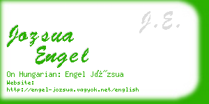 jozsua engel business card